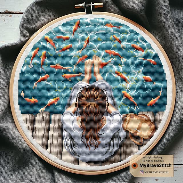 Thumbnail for Woman & Koi Pond