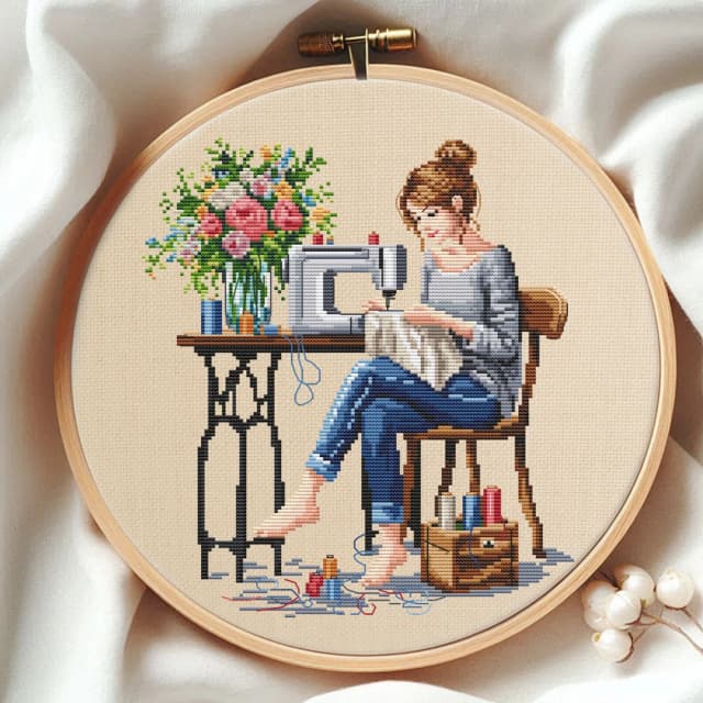 Thumbnail for Sewing Girl