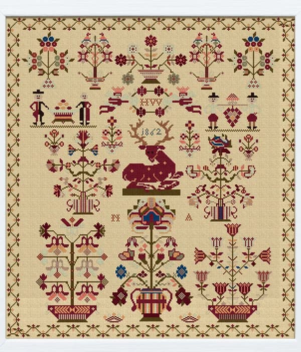 Red Stag among Roses