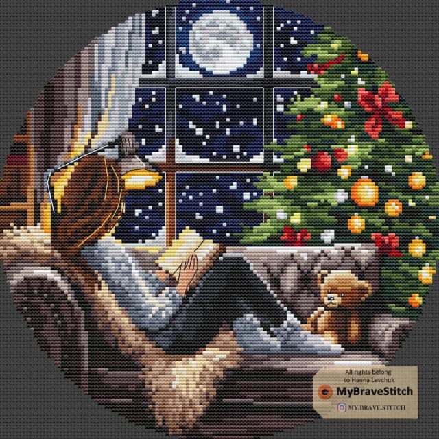 Thumbnail for Girl Reading by the Christmas Tree